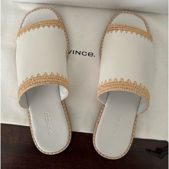 - Vince slide soft top grain all leather open toe slip on lightweight sandals - Picture 13 of 13